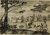 An illustration from Emblemata Florentii Schoonhovii I.C. Goudani, partim moralia, partim etiam civilia. Cum latiori eorundem ejusdem auctoris interpretatione. Accedunt et alia quaedam poëmatia in alijs poëmatum suorum libris non contenta (1618)