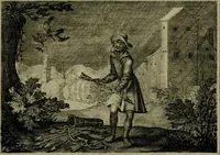 An illustration from Emblemata Florentii Schoonhovii I.C. Goudani, partim moralia, partim etiam civilia. Cum latiori eorundem ejusdem auctoris interpretatione. Accedunt et alia quaedam poëmatia in alijs poëmatum suorum libris non contenta (1618)