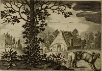 An illustration from Emblemata Florentii Schoonhovii I.C. Goudani, partim moralia, partim etiam civilia. Cum latiori eorundem ejusdem auctoris interpretatione. Accedunt et alia quaedam poëmatia in alijs poëmatum suorum libris non contenta (1618)