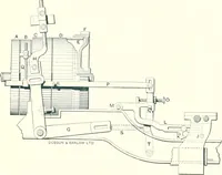 An illustration from Patentees and makers of machinery : on the latest and most approved principles for preparing, spinning & doubling, cotton, cotton waste, wool, worsted, silk, and bigonia yarns (1900)