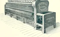 An illustration from Patentees and makers of machinery : on the latest and most approved principles for preparing, spinning & doubling, cotton, cotton waste, wool, worsted, silk, and bigonia yarns (1900)