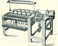 An illustration from Patentees and makers of machinery : on the latest and most approved principles for preparing, spinning & doubling, cotton, cotton waste, wool, worsted, silk, and bigonia yarns (1900)