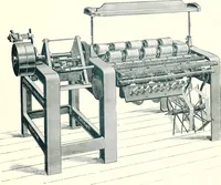 An illustration from Patentees and makers of machinery : on the latest and most approved principles for preparing, spinning & doubling, cotton, cotton waste, wool, worsted, silk, and bigonia yarns (1900)