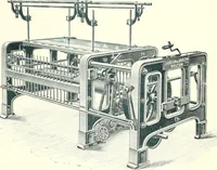 An illustration from Patentees and makers of machinery : on the latest and most approved principles for preparing, spinning & doubling, cotton, cotton waste, wool, worsted, silk, and bigonia yarns (1900)