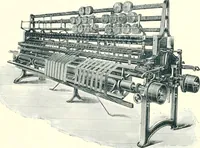 An illustration from Patentees and makers of machinery : on the latest and most approved principles for preparing, spinning & doubling, cotton, cotton waste, wool, worsted, silk, and bigonia yarns (1900)