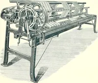 An illustration from Patentees and makers of machinery : on the latest and most approved principles for preparing, spinning & doubling, cotton, cotton waste, wool, worsted, silk, and bigonia yarns (1900)