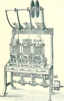 An illustration from Patentees and makers of machinery : on the latest and most approved principles for preparing, spinning & doubling, cotton, cotton waste, wool, worsted, silk, and bigonia yarns (1900)