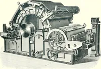 An illustration from Patentees and makers of machinery : on the latest and most approved principles for preparing, spinning & doubling, cotton, cotton waste, wool, worsted, silk, and bigonia yarns (1900)