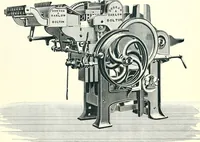 An illustration from Patentees and makers of machinery : on the latest and most approved principles for preparing, spinning & doubling, cotton, cotton waste, wool, worsted, silk, and bigonia yarns (1900)