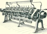 An illustration from Patentees and makers of machinery : on the latest and most approved principles for preparing, spinning & doubling, cotton, cotton waste, wool, worsted, silk, and bigonia yarns (1900)
