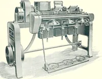 An illustration from Patentees and makers of machinery : on the latest and most approved principles for preparing, spinning & doubling, cotton, cotton waste, wool, worsted, silk, and bigonia yarns (1900)