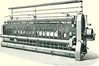 An illustration from Patentees and makers of machinery : on the latest and most approved principles for preparing, spinning & doubling, cotton, cotton waste, wool, worsted, silk, and bigonia yarns (1900)
