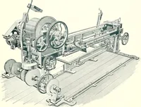 An illustration from Patentees and makers of machinery : on the latest and most approved principles for preparing, spinning & doubling, cotton, cotton waste, wool, worsted, silk, and bigonia yarns (1900)