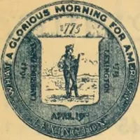 An illustration from Patriot's day celebration at Cambridge, Mass., April 19th, 1921. Also an address on the true American flag <our first national emblem and standard> the Cambridge flag (1921)