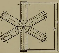 An illustration from Pattern making; a practical treatise for the pattern maker on wood-working and wood turning, tools and equipment, construction of simple and complicated patterns, modern molding machines and molding practice (1916)