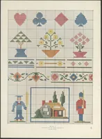 An illustration from Patterns for cross stitch. (1913)