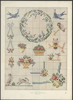 An illustration from Patterns for cross stitch. (1913)