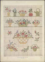 An illustration from Patterns for cross stitch. (1913)