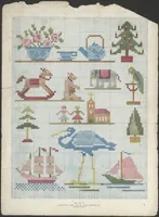 Picture 5 of 13 from Patterns for cross stitch. (1913), leaf 7