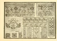 Picture 8 of 10 from Patterns for needle work, including the various kinds of embroidery, lace-work, etc., with diagrams showing the methods of making the various stitches (1882), leaf 19