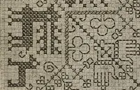 An illustration from Patterns for needle work : including the various kinds of embroidery, lacework, etc., with diagrams showing the methods of making the various stiches (1882)