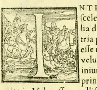An illustration from Pavli Iovii novocomensis Episcopi nucerini de vita Leonis Decimi Pont. Max. Libri Quatuor : his ordine temporum acce[ss]erunt Hadriani Sexti Pont. Max (1551)