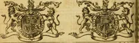 An illustration from The peerage of England : a complete view of the several orders of nobility ... together with an introduction, shewing the high and illustrious extraction of our most gracious sovereign: also an historical account of all the offices of state, usually filled by the nobility, the arms of the all the Lords spiritual and temporal, three useful plates teaching the art of heraldry, &c. &c. &c. (1766)