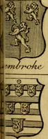 An illustration from The peerage of England : a complete view of the several orders of nobility ... together with an introduction, shewing the high and illustrious extraction of our most gracious sovereign: also an historical account of all the offices of state, usually filled by the nobility, the arms of the all the Lords spiritual and temporal, three useful plates teaching the art of heraldry, &c. &c. &c. (1766)