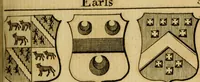 An illustration from The peerage of England : a complete view of the several orders of nobility ... together with an introduction, shewing the high and illustrious extraction of our most gracious sovereign: also an historical account of all the offices of state, usually filled by the nobility, the arms of the all the Lords spiritual and temporal, three useful plates teaching the art of heraldry, &c. &c. &c. (1766)