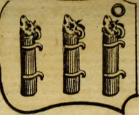 An illustration from The peerage of England : a complete view of the several orders of nobility ... together with an introduction, shewing the high and illustrious extraction of our most gracious sovereign: also an historical account of all the offices of state, usually filled by the nobility, the arms of the all the Lords spiritual and temporal, three useful plates teaching the art of heraldry, &c. &c. &c. (1766)