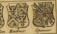 An illustration from The peerage of England : a complete view of the several orders of nobility ... together with an introduction, shewing the high and illustrious extraction of our most gracious sovereign: also an historical account of all the offices of state, usually filled by the nobility, the arms of the all the Lords spiritual and temporal, three useful plates teaching the art of heraldry, &c. &c. &c. (1766)