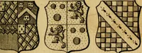 An illustration from The peerage of England : a complete view of the several orders of nobility ... together with an introduction, shewing the high and illustrious extraction of our most gracious sovereign: also an historical account of all the offices of state, usually filled by the nobility, the arms of the all the Lords spiritual and temporal, three useful plates teaching the art of heraldry, &c. &c. &c. (1766)