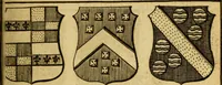 An illustration from The peerage of England : a complete view of the several orders of nobility ... together with an introduction, shewing the high and illustrious extraction of our most gracious sovereign: also an historical account of all the offices of state, usually filled by the nobility, the arms of the all the Lords spiritual and temporal, three useful plates teaching the art of heraldry, &c. &c. &c. (1766)