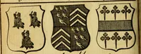 An illustration from The peerage of England : a complete view of the several orders of nobility ... together with an introduction, shewing the high and illustrious extraction of our most gracious sovereign: also an historical account of all the offices of state, usually filled by the nobility, the arms of the all the Lords spiritual and temporal, three useful plates teaching the art of heraldry, &c. &c. &c. (1766)