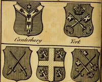 Picture 74 of 82 from The peerage of England : a complete view of the several orders of nobility ... together with an introduction, shewing the high and illustrious extraction of our most gracious sovereign: also an historical account of all the offices of state, usually filled by the nobility, the arms of the all the Lords spiritual and temporal, three useful plates teaching the art of heraldry, &c. &c. &c. (1766), leaf 63