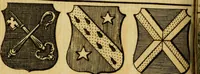 An illustration from The peerage of England : a complete view of the several orders of nobility ... together with an introduction, shewing the high and illustrious extraction of our most gracious sovereign: also an historical account of all the offices of state, usually filled by the nobility, the arms of the all the Lords spiritual and temporal, three useful plates teaching the art of heraldry, &c. &c. &c. (1766)