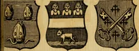 An illustration from The peerage of England : a complete view of the several orders of nobility ... together with an introduction, shewing the high and illustrious extraction of our most gracious sovereign: also an historical account of all the offices of state, usually filled by the nobility, the arms of the all the Lords spiritual and temporal, three useful plates teaching the art of heraldry, &c. &c. &c. (1766)