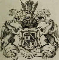 An illustration from The peerage of England : containing a genealogical and historical account of all the peers of England ... : collected from records, old wills, authentick manuscripts, our most approv'd historians, and other authorities (1735)