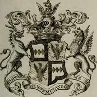 An illustration from The peerage of England : containing a genealogical and historical account of all the peers of England ... : collected from records, old wills, authentick manuscripts, our most approv'd historians, and other authorities (1735)