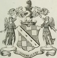 An illustration from The peerage of England : containing a genealogical and historical account of all the peers of England ... : collected from records, old wills, authentick manuscripts, our most approv'd historians, and other authorities (1735)