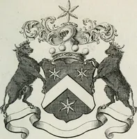 An illustration from The peerage of England : containing a genealogical and historical account of all the peers of England ... : collected from records, old wills, authentick manuscripts, our most approv'd historians, and other authorities (1735)
