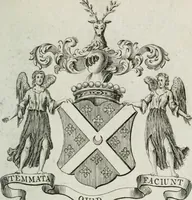 An illustration from The peerage of England : containing a genealogical and historical account of all the peers of England ... : collected from records, old wills, authentick manuscripts, our most approv'd historians, and other authorities (1735)
