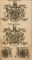 An illustration from The peerage of Scotland : a complete view of the several orders of nobility, of that ancient kingdom; their descents, marriages, issue, and relations; their creations, armorial bearings, crests, supporters, mottos, chief seats, and the high offices they possess ... together with a list of the sixteen peers, from the union to 1767 ... (1767)