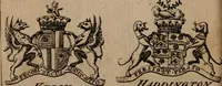 An illustration from The peerage of Scotland : a complete view of the several orders of nobility, of that ancient kingdom; their descents, marriages, issue, and relations; their creations, armorial bearings, crests, supporters, mottos, chief seats, and the high offices they possess ... together with a list of the sixteen peers, from the union to 1767 ... (1767)
