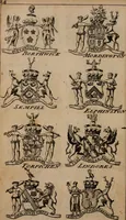 An illustration from The peerage of Scotland : a complete view of the several orders of nobility, of that ancient kingdom; their descents, marriages, issue, and relations; their creations, armorial bearings, crests, supporters, mottos, chief seats, and the high offices they possess ... together with a list of the sixteen peers, from the union to 1767 ... (1767)