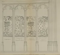 An illustration from Peinture murale à l'huile, du XVe siècle, à Gand : indices primordiaux de l'emploi de la couleur à l'huile, au XIVe siècle, a Gand : recherches sur les anciens peintres Gantois (1859)