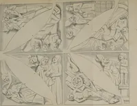 An illustration from Peinture murale à l'huile, du XVe siècle, à Gand : indices primordiaux de l'emploi de la couleur à l'huile, au XIVe siècle, a Gand : recherches sur les anciens peintres Gantois (1859)