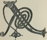 An illustration from Peintures et initiales de la première [et seconde] Bible de Charles le Chauve (1911)