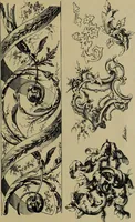An illustration from The penman's hand-book : for penmen and students, embracing a history of writing ... many complete alphabets ... ; Also, Chapters on teaching penmanship, business letter writing, off-hand flourishing ... etc. (1883)