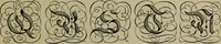 An illustration from The penman's hand-book : for penmen and students, embracing a history of writing ... many complete alphabets ... ; Also, Chapters on teaching penmanship, business letter writing, off-hand flourishing ... etc. (1883)